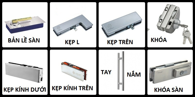 phụ kiện cửa kính cường lực